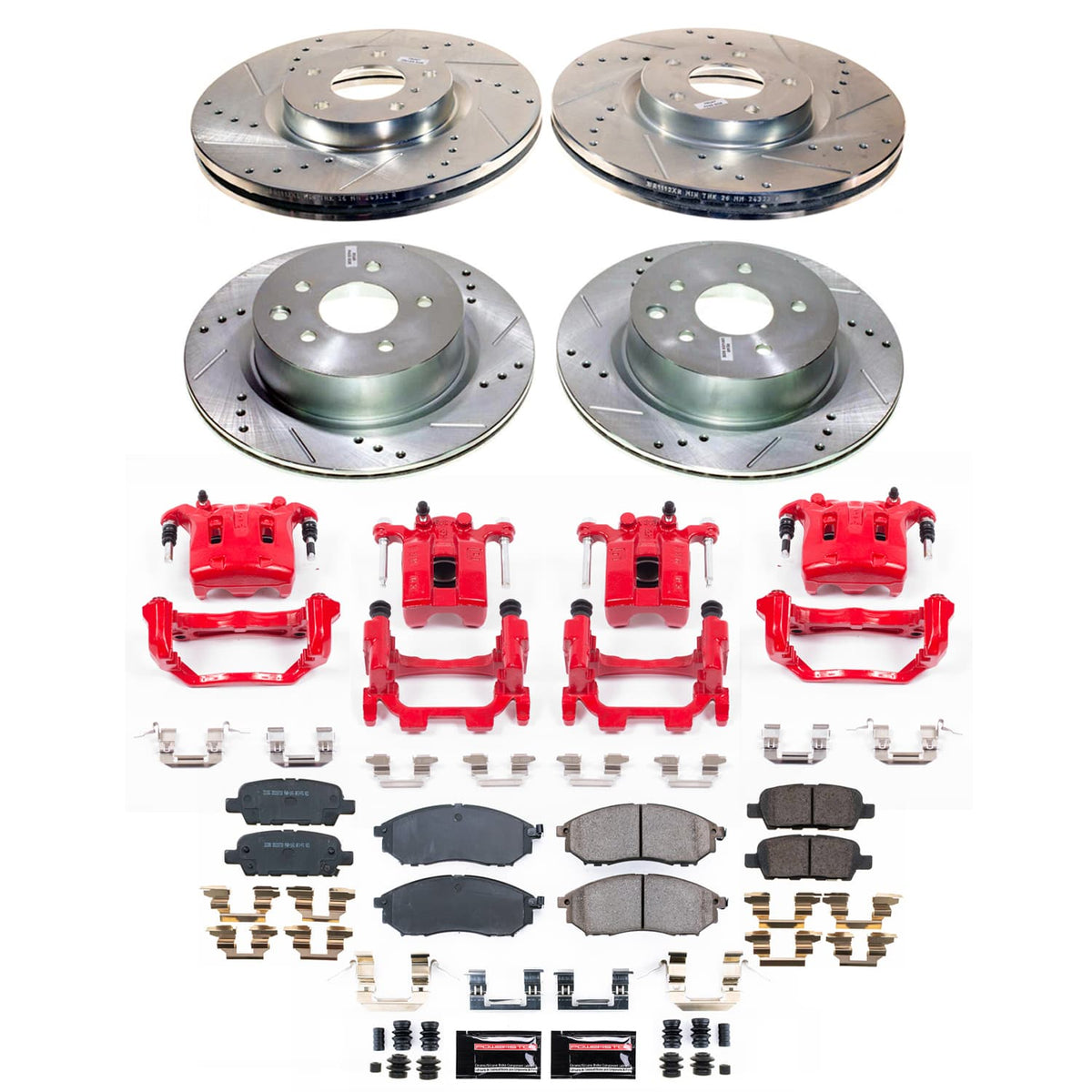 Power Stop 08-09 Infiniti EX35 Front and Rear Z23 Evolution Kit w/Calipers