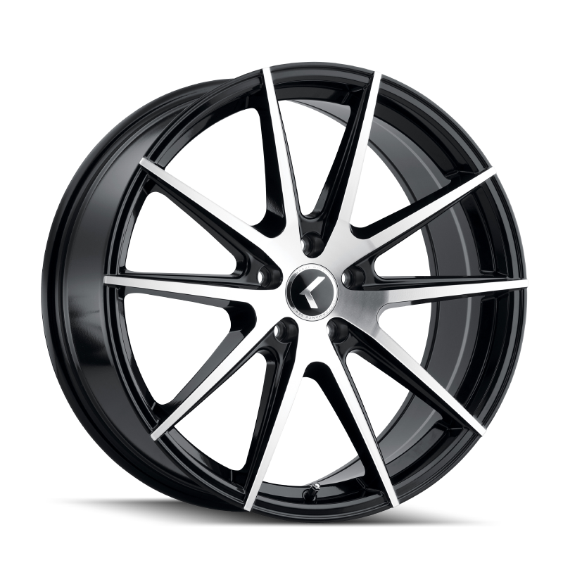 Kraze KR193 Turismo 20x8.5 / 5x115 BP / 38mm Offset / 72.62mm Hub Gloss Black Machined Wheel