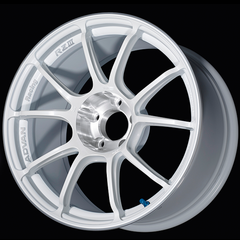 Advan RZIII 18x7.5 / +47 Offset / 5x114.3 BC / 73mm Bore / Racing White Metallic & Diamond Cut