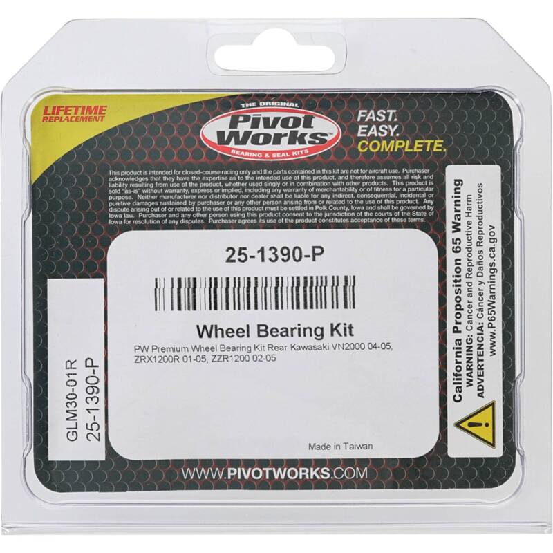 Pivot Works Kawasaki Wheel Bearing Kit Premium Bearings