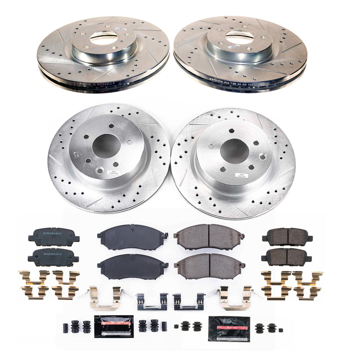 Power Stop 08-09 Infiniti EX35 Front and Rear Z23 Evolution Brake Kit