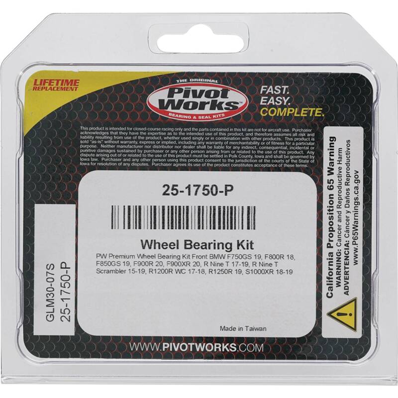 Pivot Works BMW Wheel Bearing Kit Premium Bearings