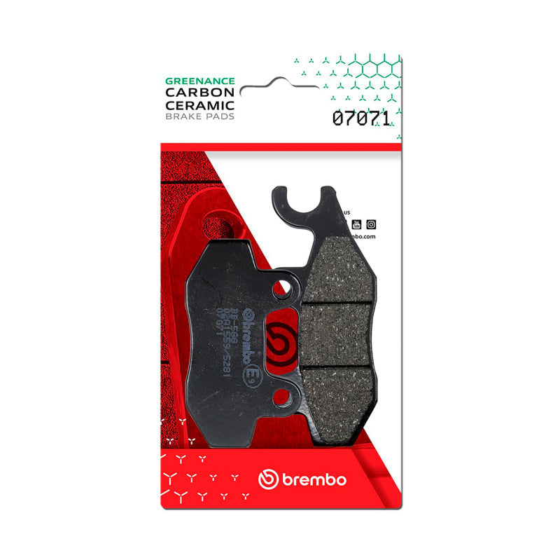 Brembo OE Piaggio Beverly/Suzuki An Burgman/Suzuki Uh/Yamaha Tzr Carbon Ceramic Brake Pad - Rear