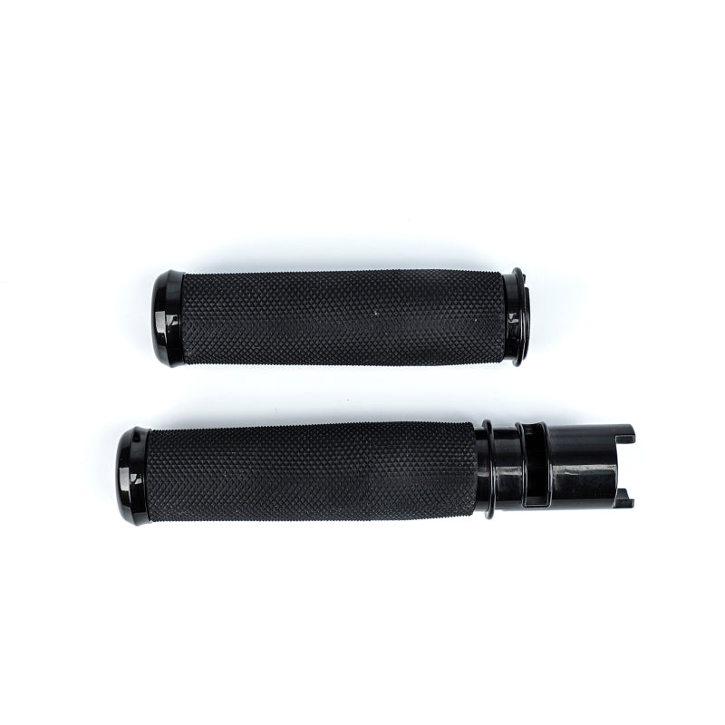 Bikers Choice Billet Aluminum Black Throttle-By-Wire Contour Grips