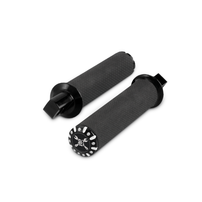 Burly Brand Universal Hawk Footpeg Set Billet - Black Machined