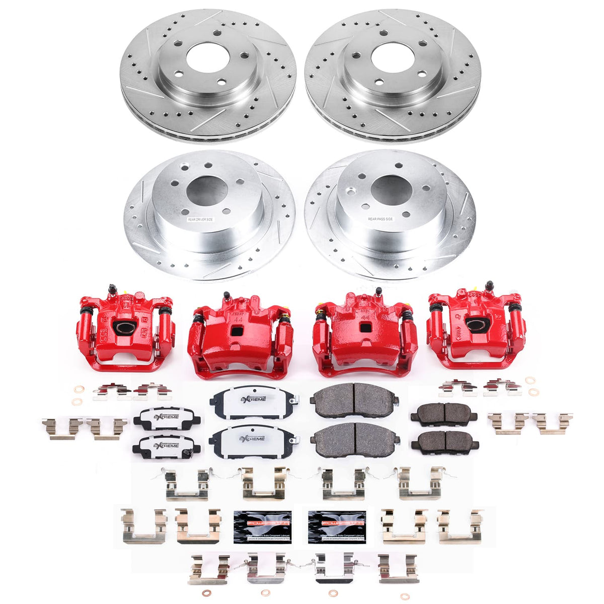 Power Stop 2019 Nissan Sentra Front and Rear Z26 Street Kit w/Calipers