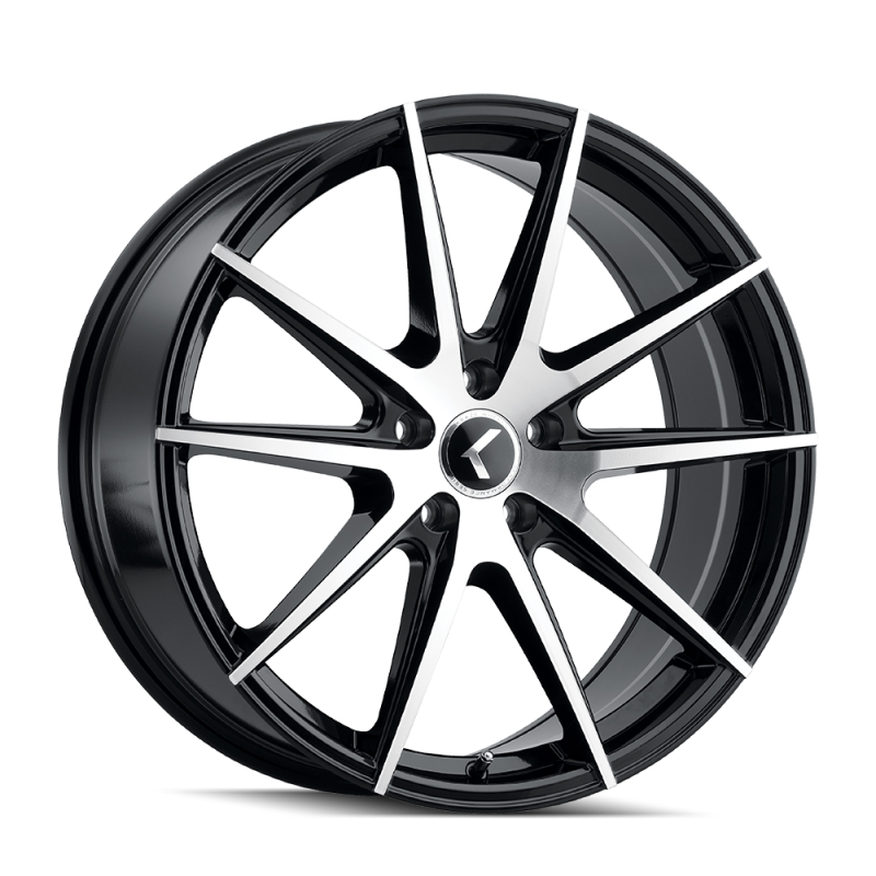 Kraze KR193 Turismo 20x8.5 / 5x115 BP / 38mm Offset / 72.62mm Hub Gloss Black Machined Wheel