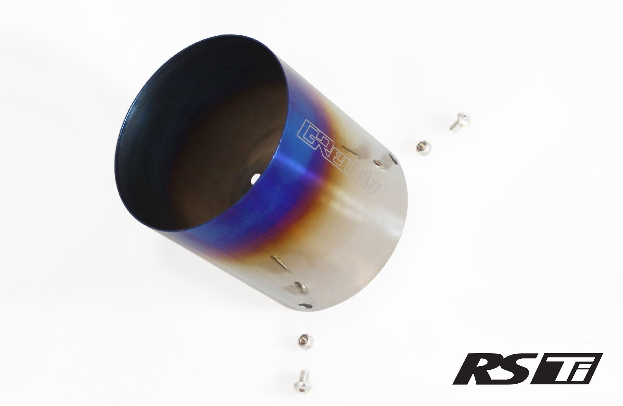 GReddy Burnt Titanium Tip 115mm Diameter 150mm Length (Revolution RS/RS-TI/RS-Race) - 160 Rev RS (L)