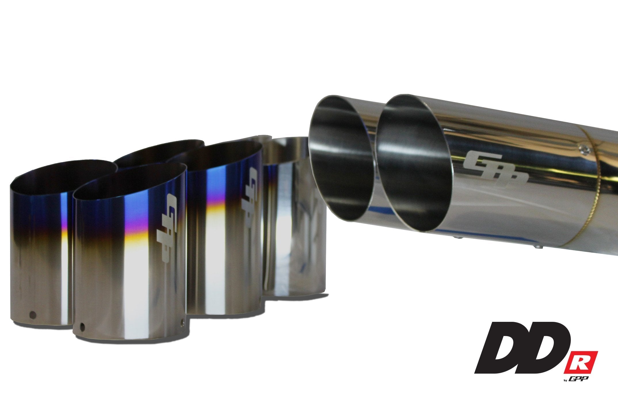 GReddy DD-R Burnt Titanium Tips L=150mm (Pair)