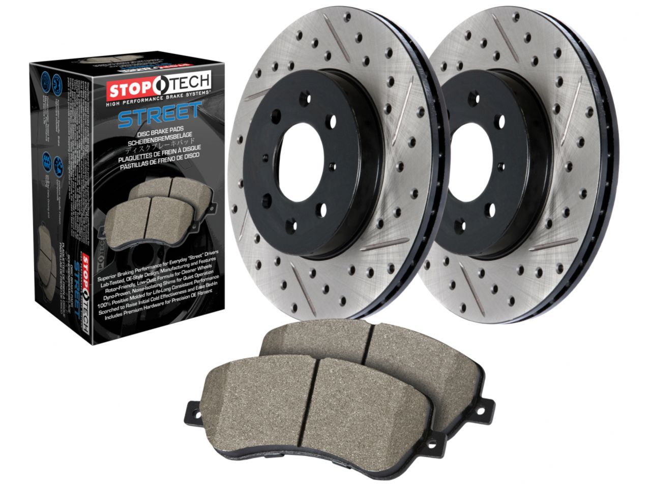 Street Axle Pack Drilled & Slotted, Front