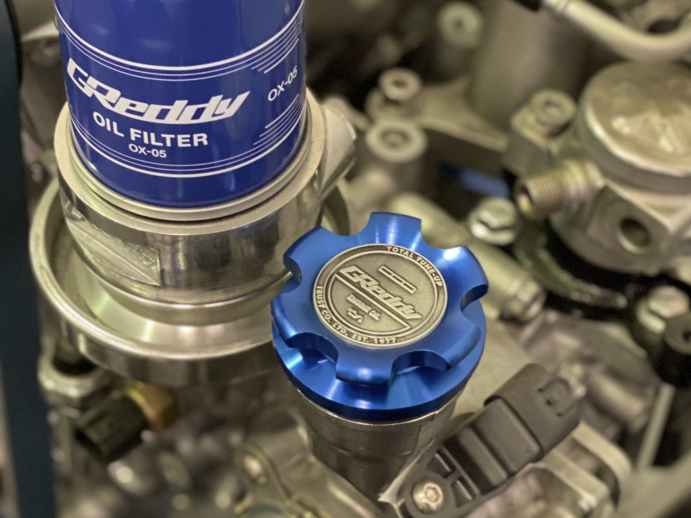 Greddy Type-B Oil Filler Cap Toyota M37-P3.0 - Blue