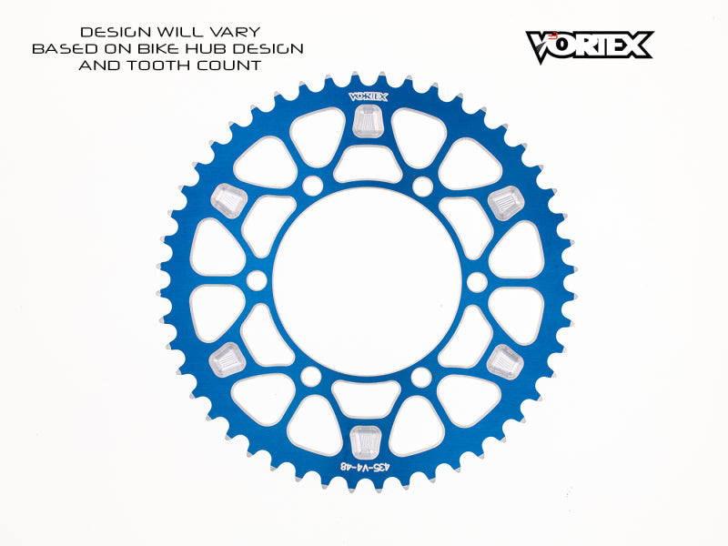 Vortex Racing V4 54 Tooth 520 Rear Sprocket - Blue