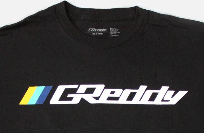 GReddy Classic 3-Stripe Logo T-Shirt - Medium - Black