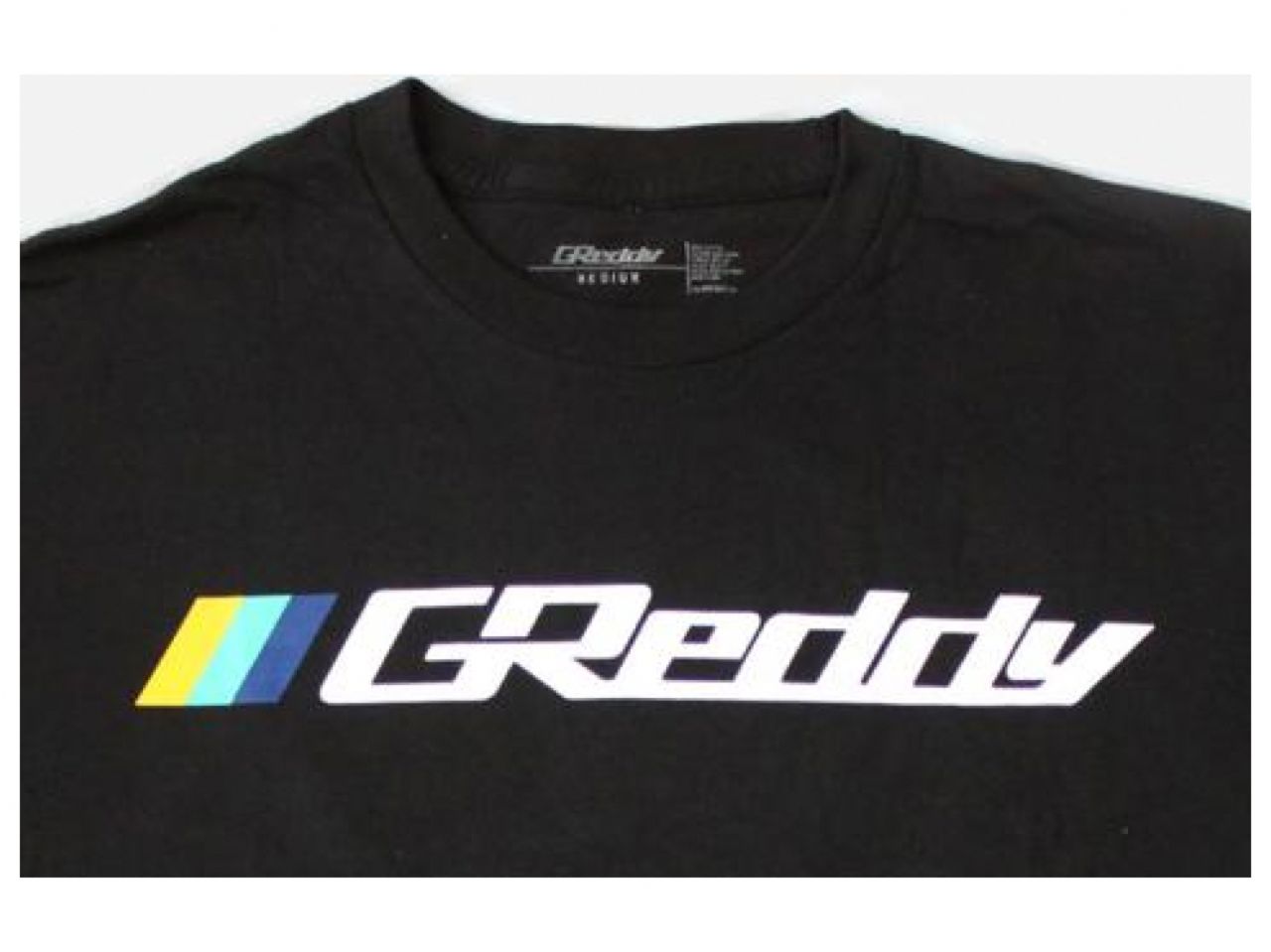 GReddy Classic 3-Stripe Logo T-Shirt - Large - Black