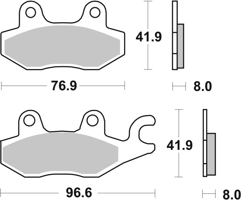 Brembo OE 11-14 Can-Am Commander Left 800cc Sinter Brake Pad - Front