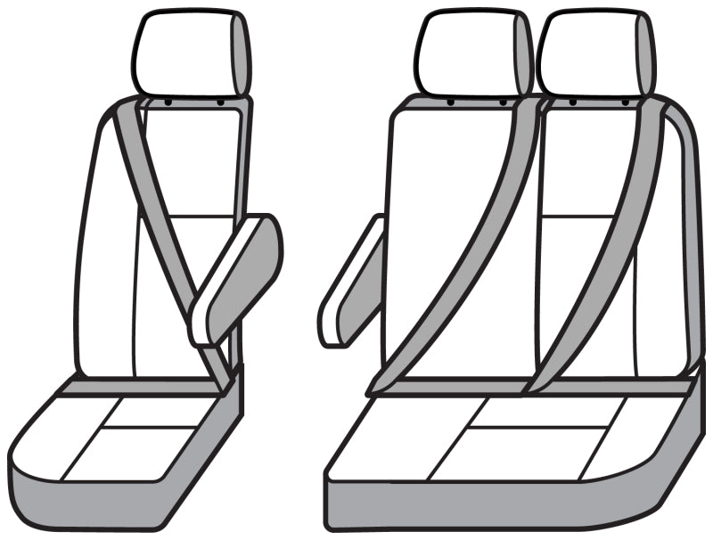 Covercraft 15-21 Ford Transit Waterproof Polyester SeatSaver Custom Third Row Seat Covers - Grey