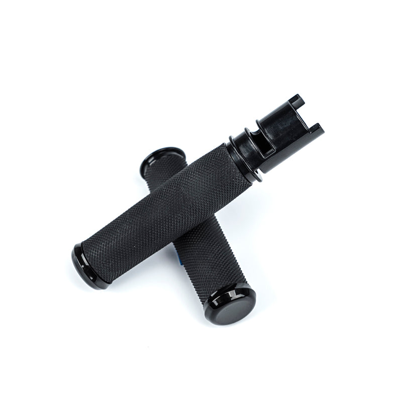 Bikers Choice Billet Aluminum Black Throttle-By-Wire Contour Grips