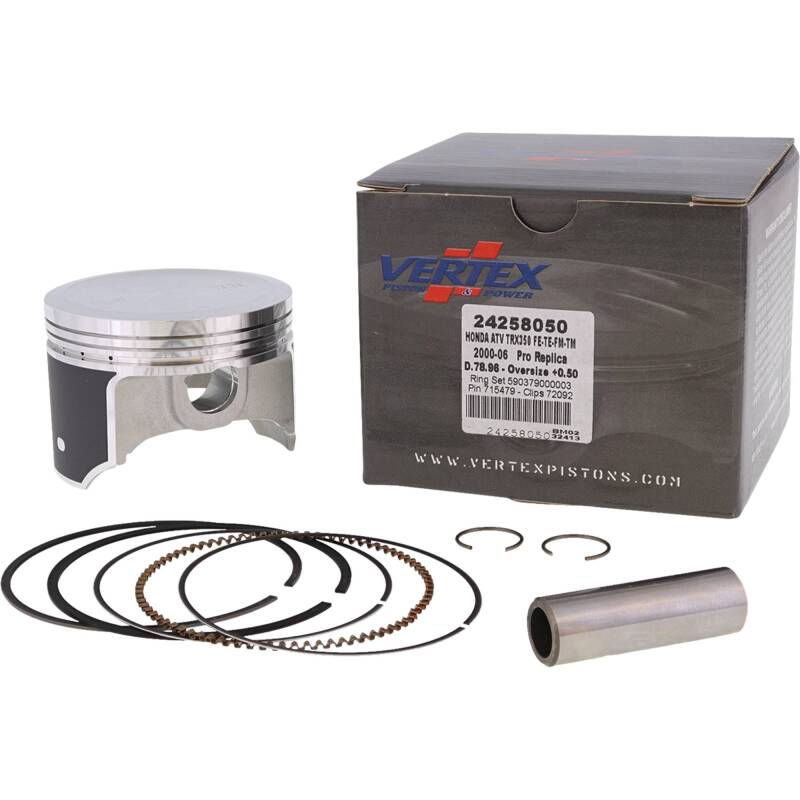 Vertex Pistons 00-06 TRX 350 FE/00-06 TRX 350 FM/00-06 TRX 350 TE Forged Replica Piston Kit