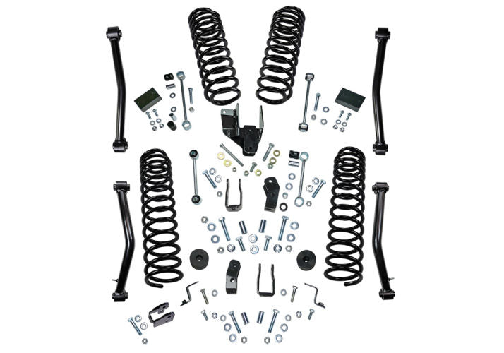 18-19 Jeep Wrangler JL 2 Door 4in Dual Rate Coil Lift Kit - Incl Rubicon w/ Shock Extensions