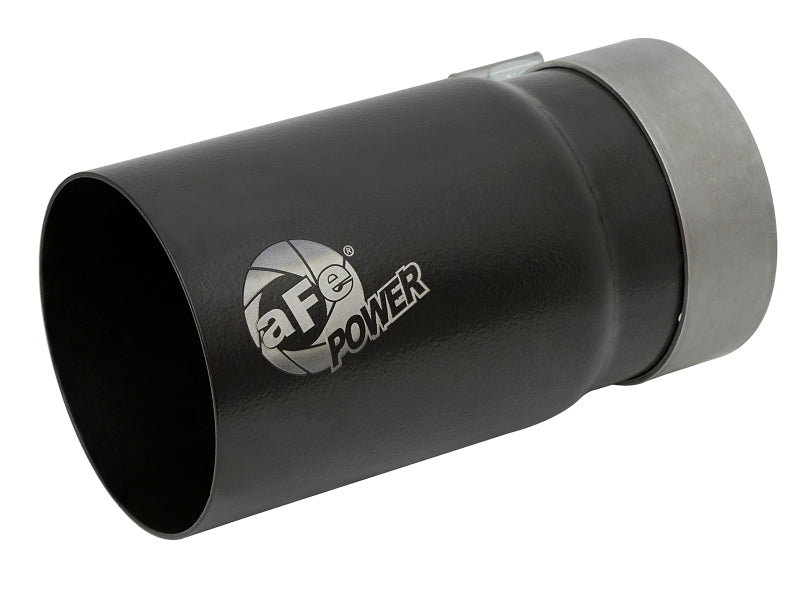 aFe MACH Force-Xp Universal Exhaust Tip 3-1/2 IN Inlet x 4 IN Outlet x 7 IN L Black Right Side Exit