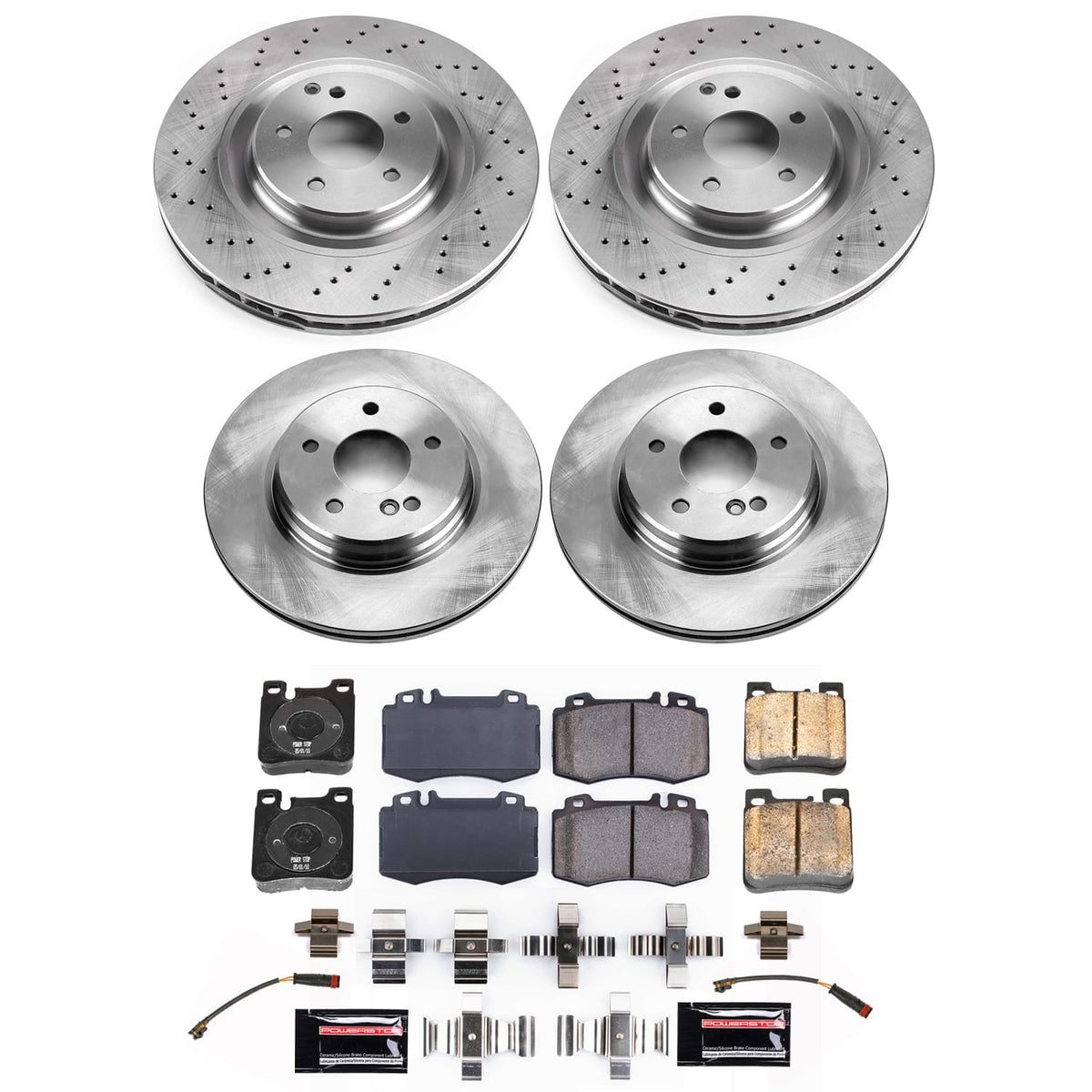 Power Stop 07-10 Mercedes-Benz SLK55 AMG Front and Rear Autospecialty Brake Kit