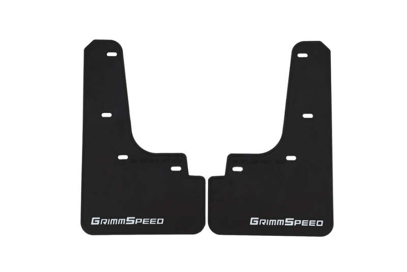 Grimmspeed 22-25 Subaru WRX Mudflaps - Black w/ White Lettering
