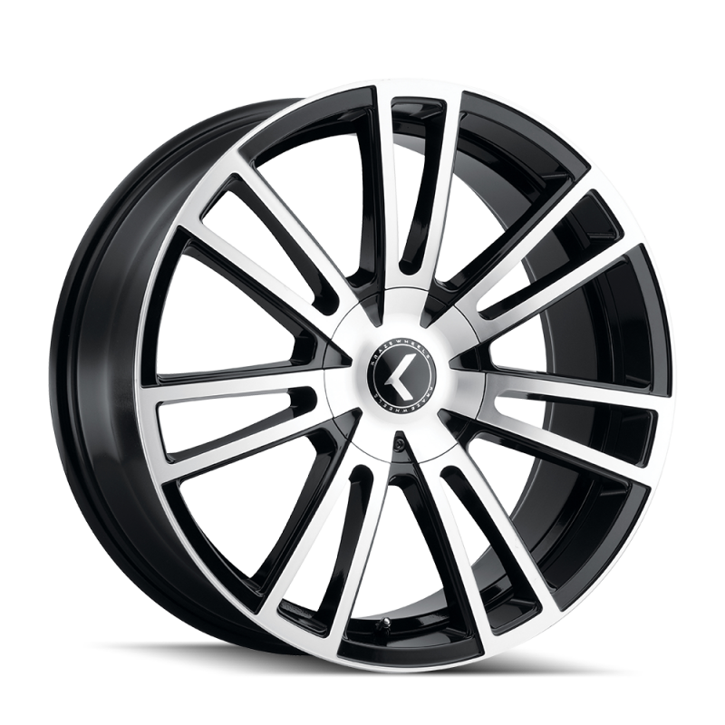 Kraze KR183 Spectra 20x8.5 / 5x108/114.3 BP / 38mm Offset / 72.62mm Hub Gloss Black Machined Wheel