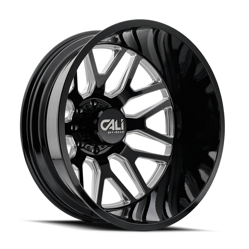 Cali Off-Road 9115D Invader Dually 22x8.25 / 8x165.1 BP / -232mm OS / 121.3mm Hub Gls Blk Mill Wheel