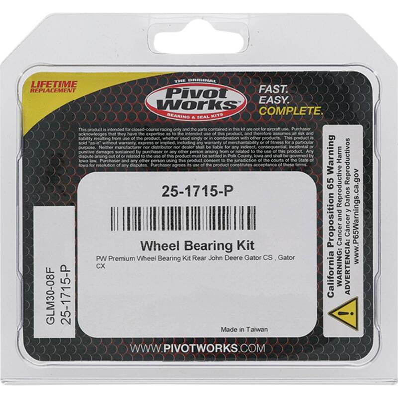 Pivot Works John Deere Wheel Bearing Kit Premium Bearings