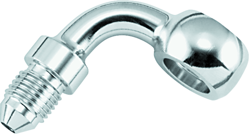 Twin Power Stainless Brake Fitting 3/8 Inch X AN3 90 Degree Banjo Adaptor