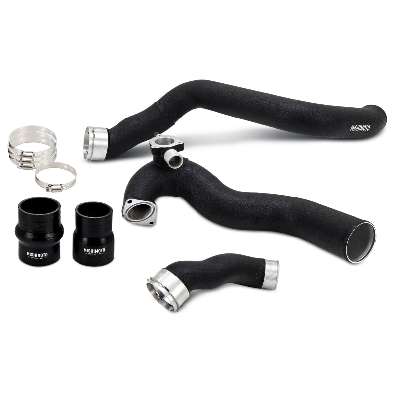 Mishimoto 2024+ Ford Mustang EcoBoost Charge Pipes - Wrinkle Black