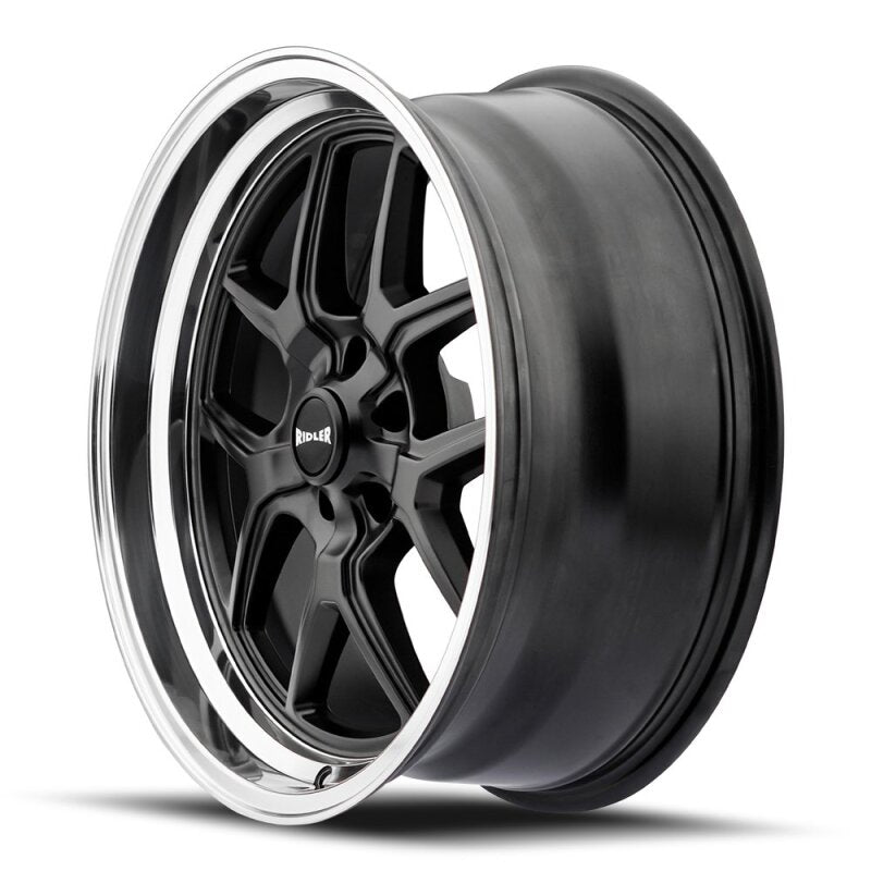 Ridler 610 20x10 / 5x127 BP / 0mm Offset / 83.82mm Hub Matte Black Polished Wheel
