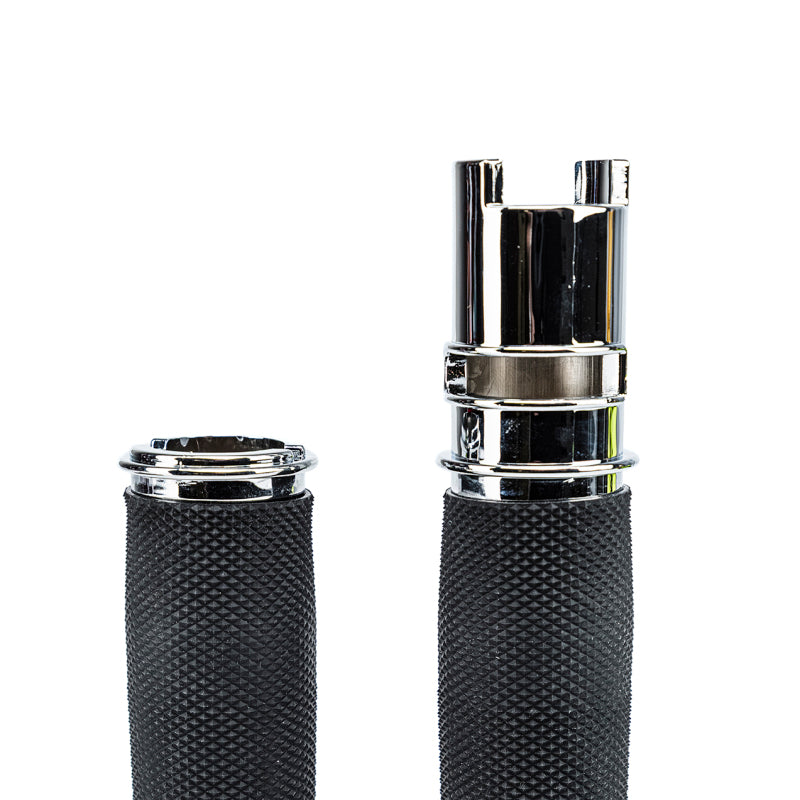 Bikers Choice Billet Aluminum Chrome Throttle-By-Wire Contour Grips