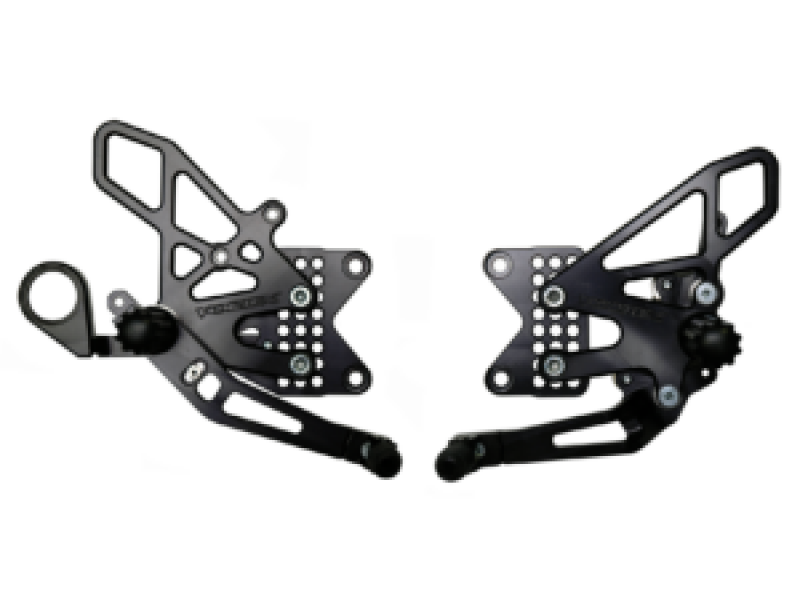 Vortex Racing 09-14 BMW S1000RR,-14 S1000XR Adjustable Rearsets- Black