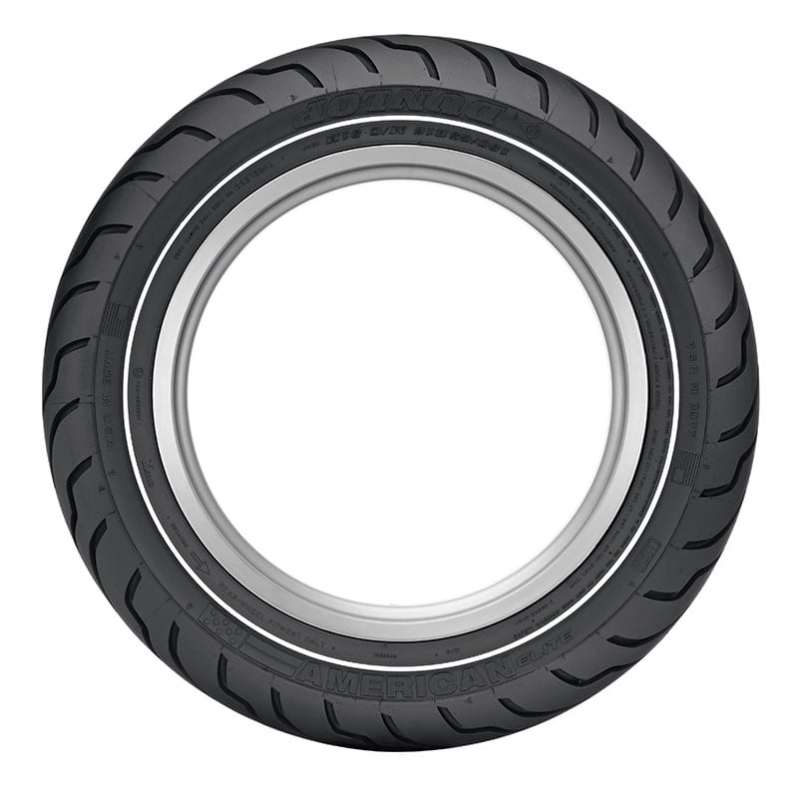 Dunlop American Elite Bias Rear Tire - MU85B16 M/C 77H TL - Narrow Whitewall