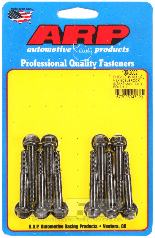 ARP Chevy LS 45mm UHL hex Edelbrock intake manifold bolt kit