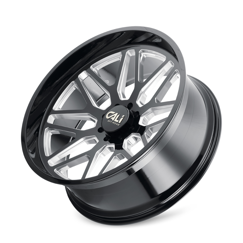 Cali Off-Road 9115 Invader 24x14 / 6x135 BP / -76mm Offset / 87.1mm Hub Gloss Black Milled Wheel