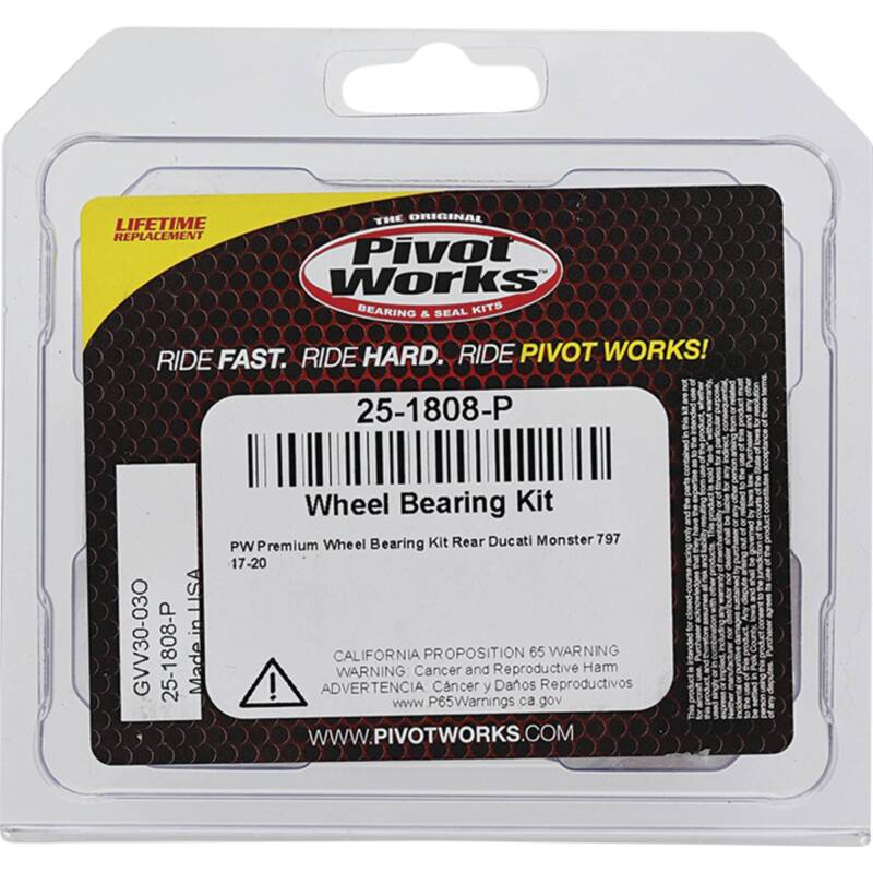 Pivot Works Ducati Wheel Bearing Kit Premium Bearings