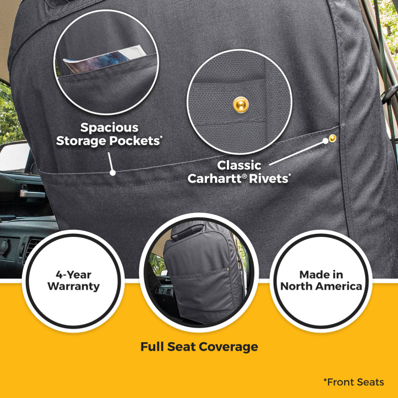 Covercraft 16-23 Toyota Tacoma Carhartt Super Dux SeatSaver Second Row Custom Seat Cover - Gravel