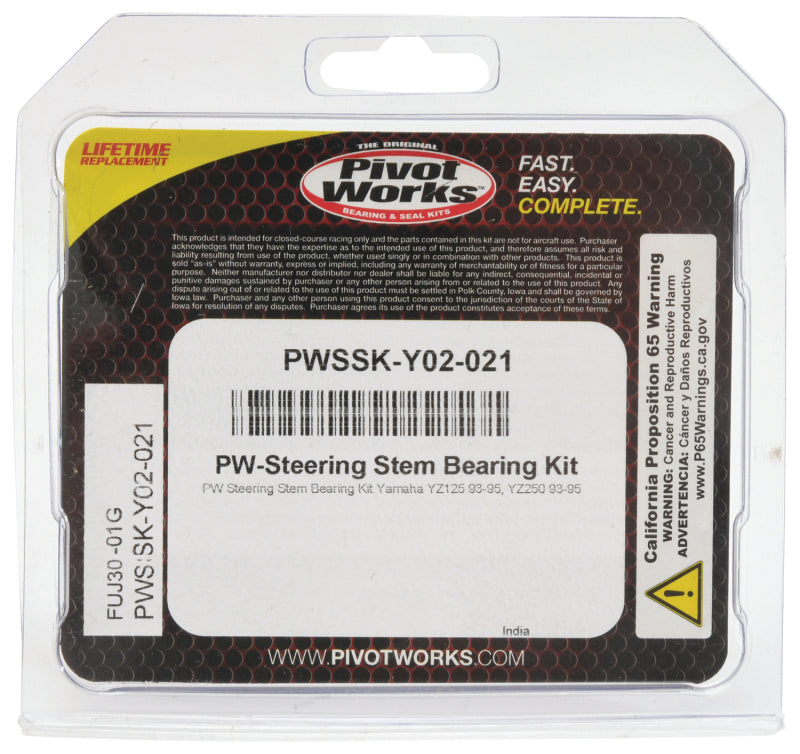 Pivot Works 93-95 Yamaha YZ125 Steering Stem Bearing Kit