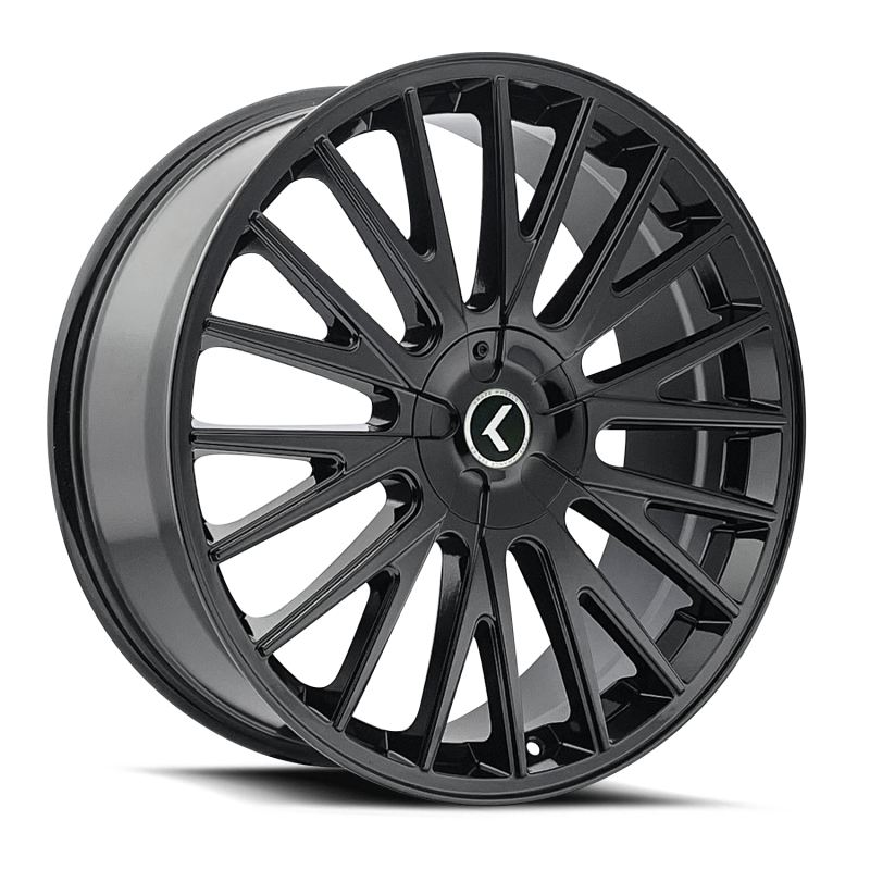 Kraze KR185 Double Down 22x8.5 / 5x100/114.3 BP / 38mm Offset / 73mm Hub Gloss Black Wheel