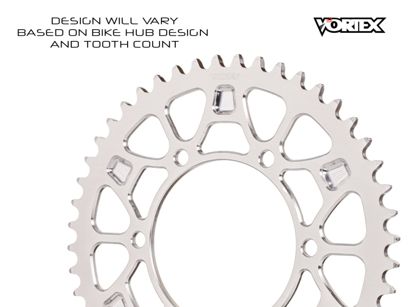 Vortex Racing V4 44 Tooth 525 Rear Sprocket - Silver