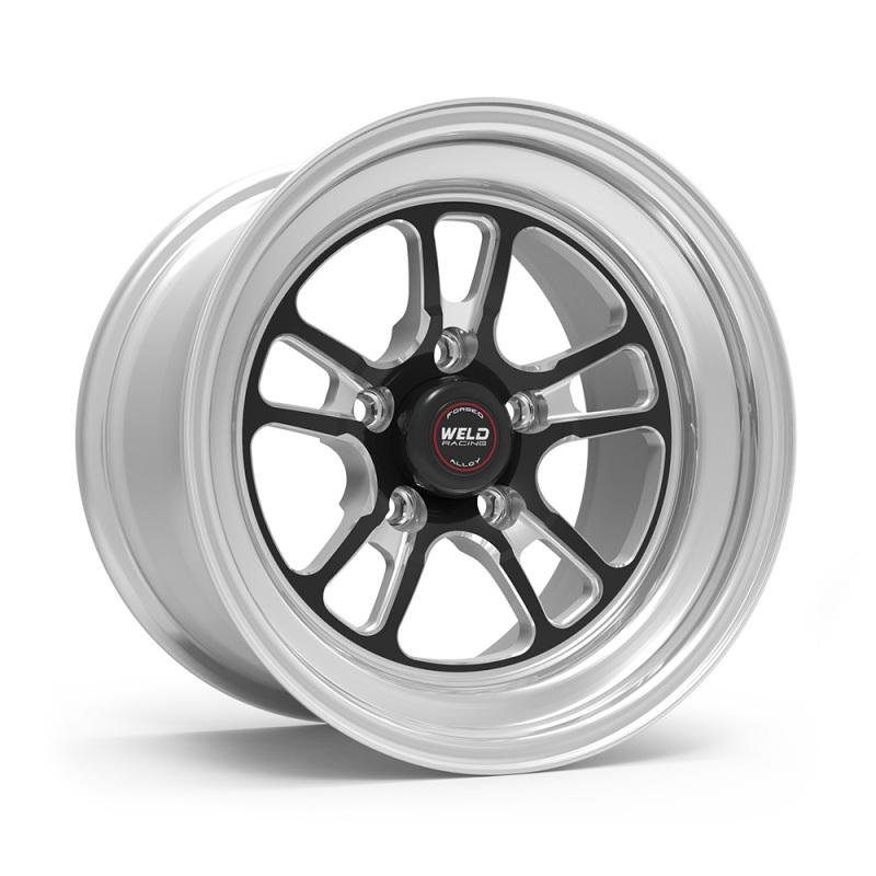 Weld S70 RT-S 15x9in / 5x114.3 BP / 6.5in. BS - Black Center - Polished Shell Wheel