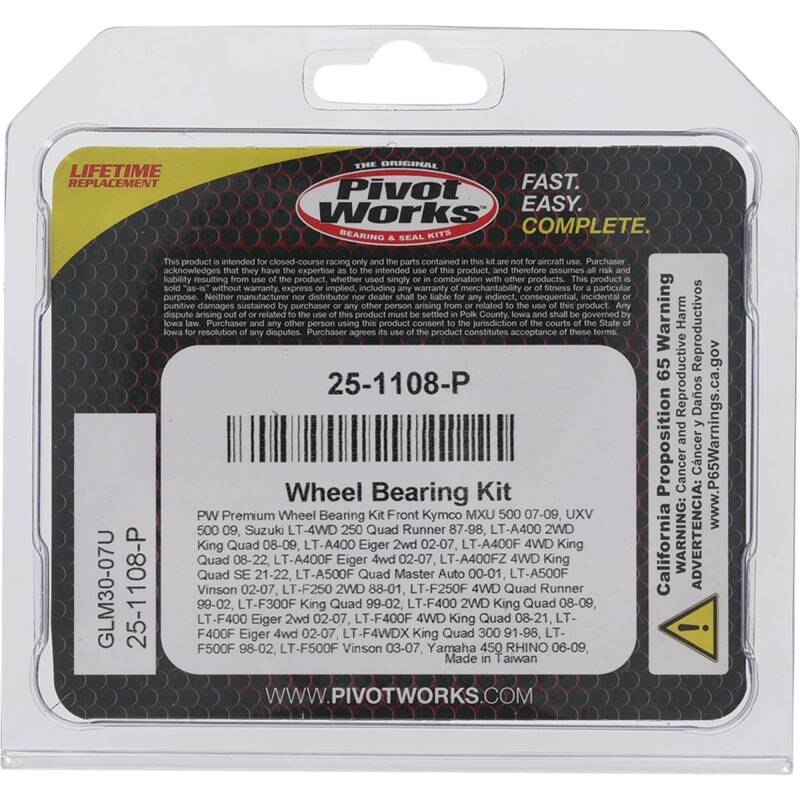 Pivot Works Premium Wheel Bearing