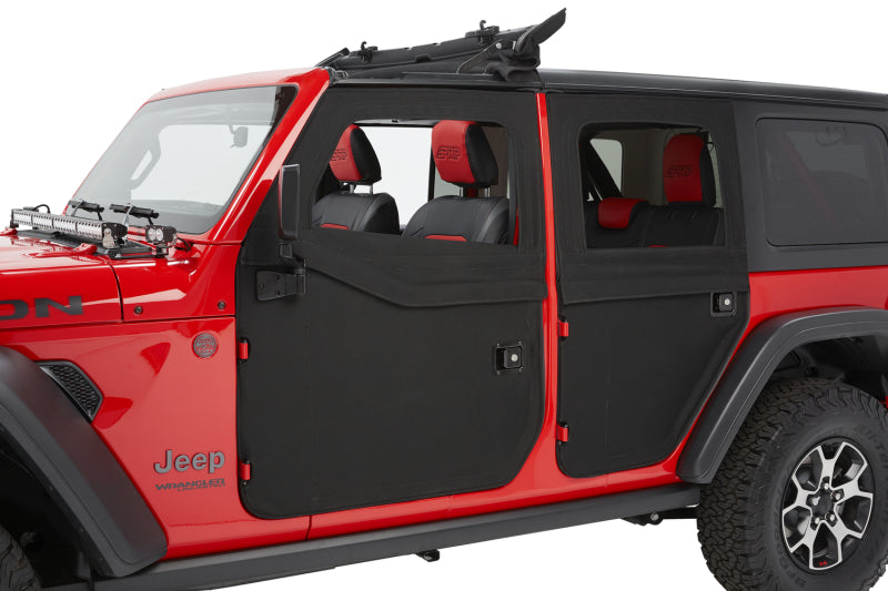 Bestop 20-26 Jeep Gladiator / 18-26 Wrangler JL Full Fabric Doors (Rear Black Twill)