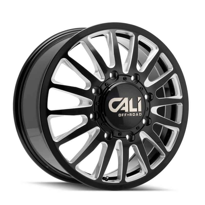 Cali Off-Road 9110D Summit Dually 20x8.25 / 8x165.1 BP / -232mm OS / 121.3mm Hub Gls Blk Mill Wheel