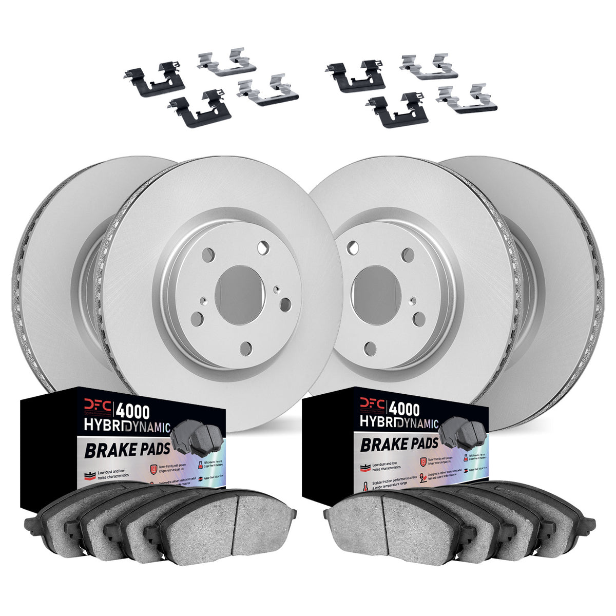 DFC 14-17 Audi SQ5 Front & Rear Geospec Rotors w/4000 HybriDynamic Brake Pads w/Hardware