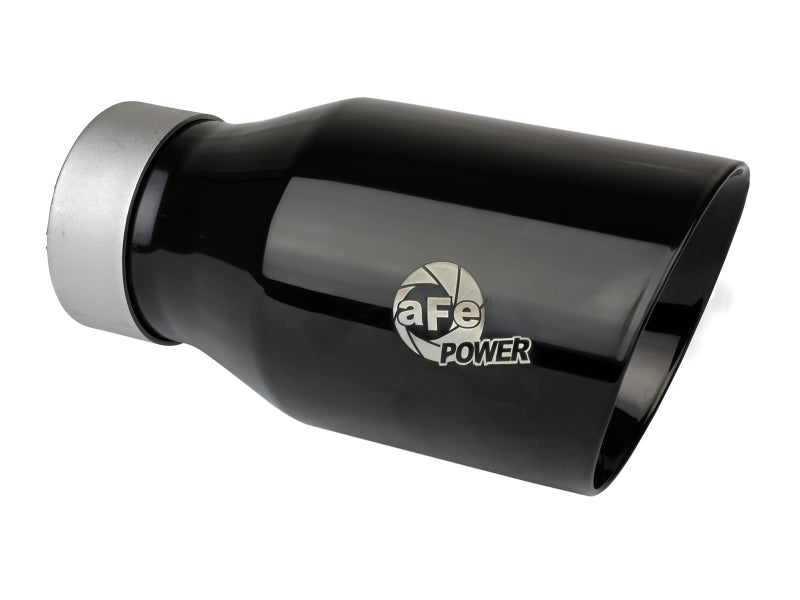 aFe MACH Force-Xp Universal Exhaust Tip 3 IN Inlet x 4-1/2 IN Outlet x 9 IN L- Black Tip