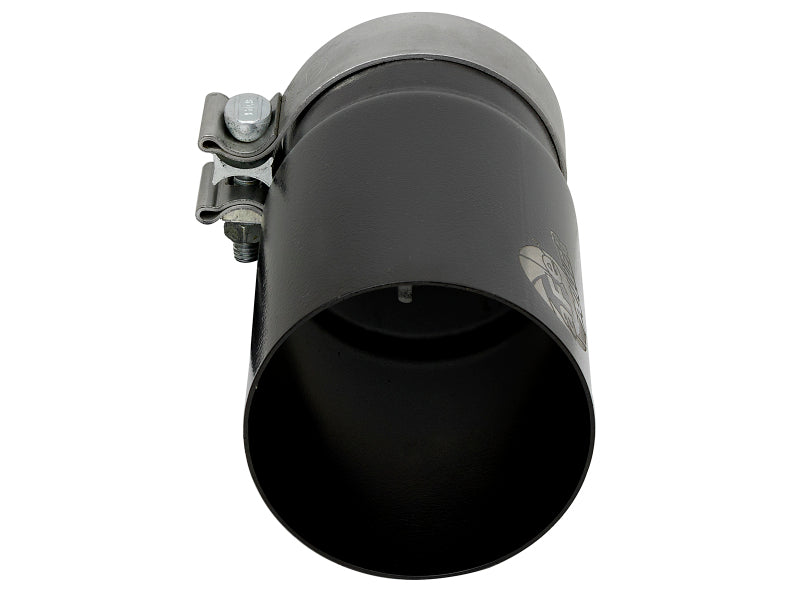 aFe MACH Force-Xp Universal Exhaust Tip 3-1/2 IN Inlet x 4 IN Outlet x 7 IN L Black Right Side Exit