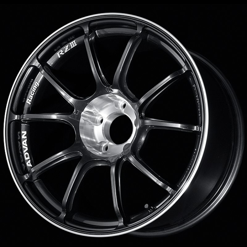Advan RZIII 18x9.5 / +25 Offset / 5x114.3 BC / 73mm Bore / Black Gun Metallic & Diamond Cut